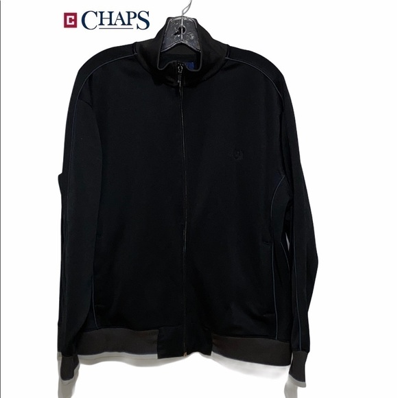 Men’s Chaps EST. 1978 Black Zip Jacket / Size L - Picture 1 of 3